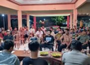 Bripka Tedy monitoring Rapat Tim Pemutakiran Data Pemilih Pilwu Desa Pegagan lor TA. 2023