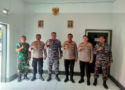 Jalin Sinergitas TNI – POLRI, Denpom Lanal Cirebon Sambut Baik Kedatangan Kapolres Cirebon Kota