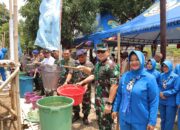 Sukseskan Gerakan Nasional Ketahanan Pangan Tahun 2023, Lanal Cirebon Tebar Bibit Ikan Lele.