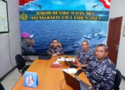 Danlanal Cirebon Ikuti Rakor Renaku II & AKS TNI Angkatan Laut Tahun 2023 Secara Virtual