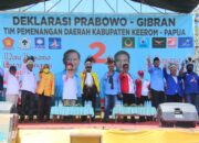 Deklarasi Prabowo Gibran Kabupaten Keerom, Bung Piter Gusbager: Tim Bidik Kemenangan Satu Putaran
