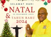 Ketua Fraksi Golkar DPRD Kab.Keerom Mengucapkan Selamat Hari Natal dan Tahun Baru 2024