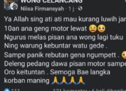 Grup Akun Fb wong Celancang memfiralkan Aksi Genk motor konfoi lempar batu di wilayah Kecamatan Suranenggala dan Kapetakan mendapat beragam komentar