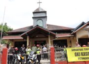 Patroli Kamtibmas, Kapolres Pekalongan Kendarai Sepeda Motor Sambangi Gereja dan Objek Wisata di Petungkriyono