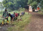 Anggota TNI Korami 0608 – 08 / Mande Bersama Warga Tanam 150 Pohon Keras Berbuah Berbuah