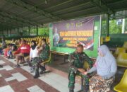 Personil Kodim 0620/Kab Cirebon, Berikan Tensi Gratis Pada Warga