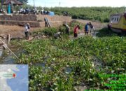 Usai Bersihkan Gulma Eceng Gondok, Satgas Citarum Sektor 12 Lakukan Sosialisasi Program Kepada Warga