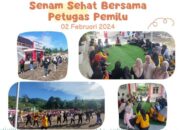 Puskesmas Cijagang Gelar Kegiatan Senam Bugar Bersama Para Petugas Pemilu