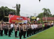 Kapolresta Cirebon Ikuti Upacara Pergeseran Pasukan Pengamanan Pemilu 2024 Secara Virtual Dilanjutkan Patroli Gabungan Terpadu