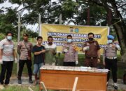 Sat Resnarkoba Polres Keerom Musnahkan Narkotika Jenis Ganja Seberat 132.9 Gram.