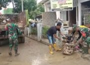 Pasca banjir, Kodim 0620/Kab.Cirebon Tanggap Bencana dengan melaksanakan Pembersihan Fasilitas Umum