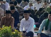 PJ Bupati Lahat M.Farid Bersama Forkopimda,Sekda dan Masyarakat Laksanakan Sholat Idul Fitri 1445 H Di Lapangan MTQ