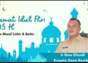 Ir IBNU EFENDI Kades Rembul kec bojong kab Tegal Mengucapkan Selamat hari raya idul fitri 1445 H – 2024 M.