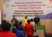 Penutupan Pelatihan Packaging Dan Produk Turunan Berbasis Komoditas Unggulan Daerah Kabupaten Keerom
