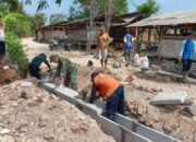 TAK KENAL HARI LIBUR, SATGAS TMMD 121 KODIM 0620/KAB CIREBON, TERUS TUNTASKAN PEKERJAAN FISIK