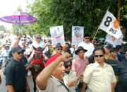 Dikawal Ribuan Pendukungnya, Pasangan Wahyu Tjiptaningsih dan Solichin Resmi Mendaftar ke KPU Cirebon 