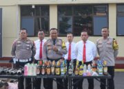 Hasil KRYD Polres Cianjur, Amankan Ratusan Knalpot Brong dan Minuman Keras