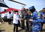 Danlanal Cirebon Sambut Kunjungan Wakil Presiden RI di Kabupaten Indramayu