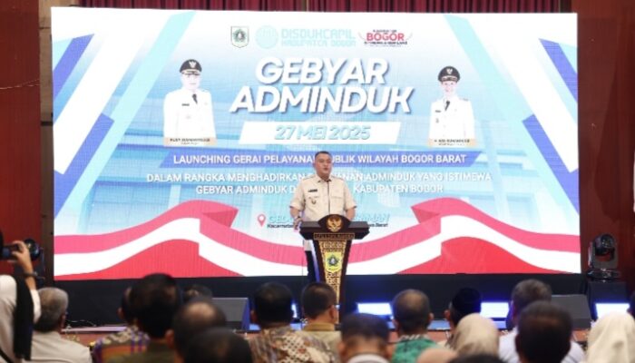 Bupati Bogor Buka Kegiatan Gebyar Adminduk 2025 dan Peresmian Gerai Pelayanan Publik Wilayah Bogor Barat.