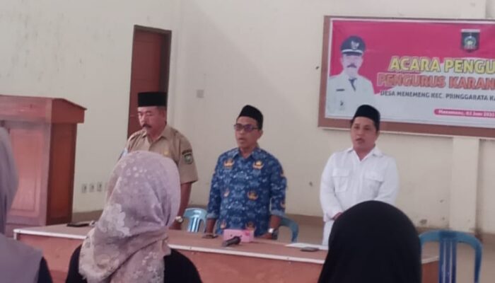 Pemerintah Desa Menemeng Kukuhkan Pengurus Karang Taruna Sekalian di rangkaikan dengan kegiatan RPJMD