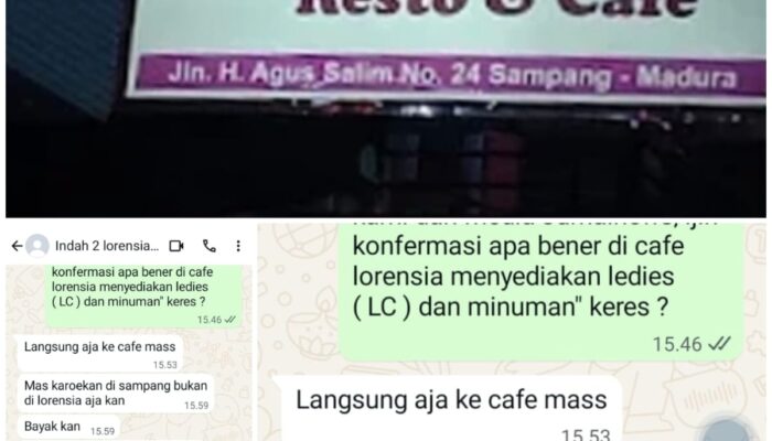 ‎Cafe Lorensia Sampang Kembali Jadi Sorotan,Owner Catut Nama Bensokon dan Febria