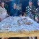 Polsek Arso Timur Terima Penyerahan Barang Bukti 128 Paket Ganja Kering Dari Pos Skofro