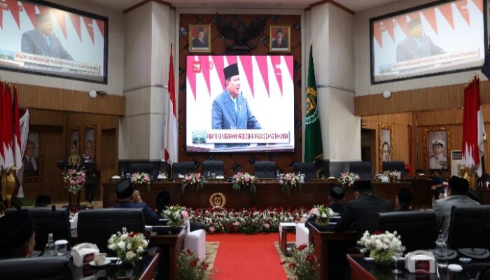 Bupati Bogor Dan DPRD Kabupaten Bogor Melaksanakan Rapat Paripurna Istimewa Dalam Rangka Mendengarkan Pidato Kenegaraan Presiden Prabowo Subianto