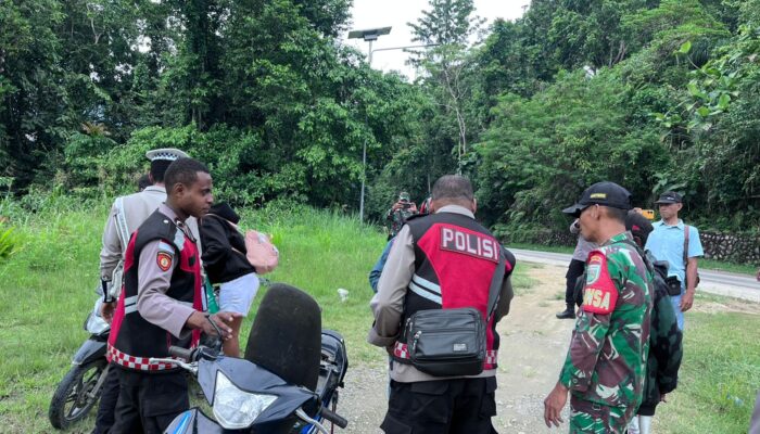 Peduli Kamtibmas, Polres Keerom Gelar Patroli Gabungan Skala Besar
