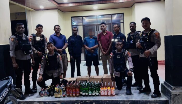 Patroli Malam Sat Samapta Polres Keerom Berhasil Gagalkan Peredaran Miras di Arso