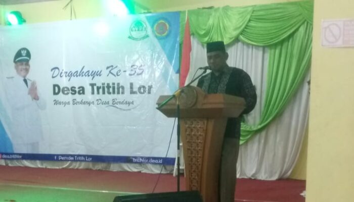 Tasyakuran HUT ke – 35 Desa Tritih Lor dihadiri Alumi perangkat Desa