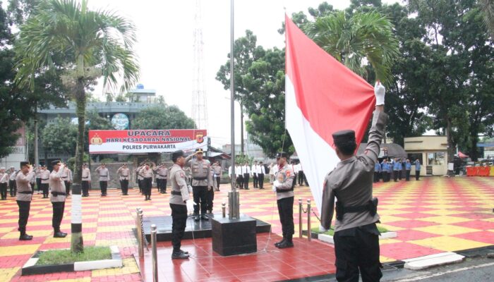 Polres Purwakarta Gelar Upacara Hari Kesadaran Nasional, tingkatkan Disiplin dan Loyalitas
