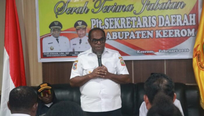 Bupati Keerom Pimpin Serah Terima Jabatan PLT. Sekretaris Daerah