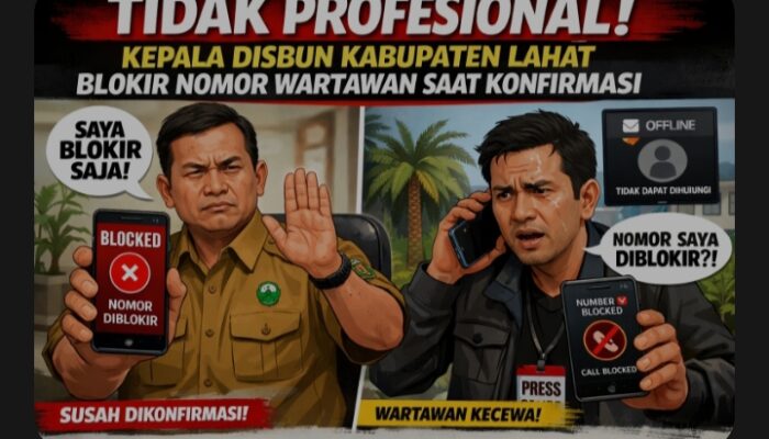 Tidak Profesional, Kepala Disbun Kabupaten Lahat Blokir Nomor Wartawan Saat Konfirmasi