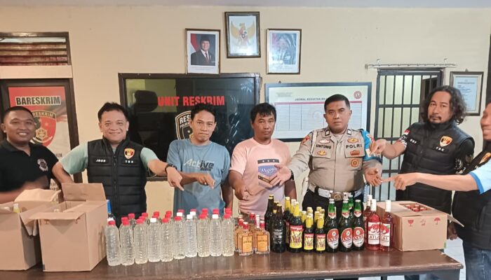 Ratusan Botol Miras Disita, Operasi Pekat Malam Hari Sasar Penjual di Kapetakan