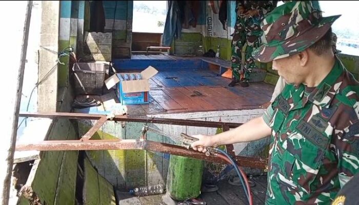 Satgas Citarum Harum Sektor 6 Cianjur Melaksanakan Kegiatan Penertiban KJA waduk Cirata