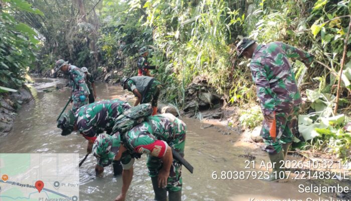 Satgas Citarum Harum Subsektor 3 Sektor 6 Kembali Sasar Aliran Sungai