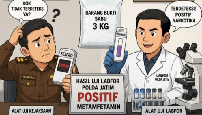 Alat Uji Kejaksaan Tak Akurat? Labfor Polda Jatim Pastikan BB Sabu 3 Kg Asli