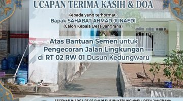 Ahmad Junaedi Buktikan Kepedulian Lewat Bantuan Semen untuk Jalan Warga