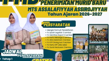 MTs Assalafiyyah Assirojiyyah Buka PMB 2026-2027, Ada Beasiswa Gratis