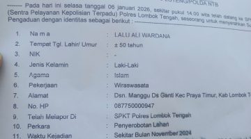 KADES GANTI DI POLISIKAN WARGANYA TERKAIT PENYEROBOTAN TANAH KOPRASI MERAH PUTIH